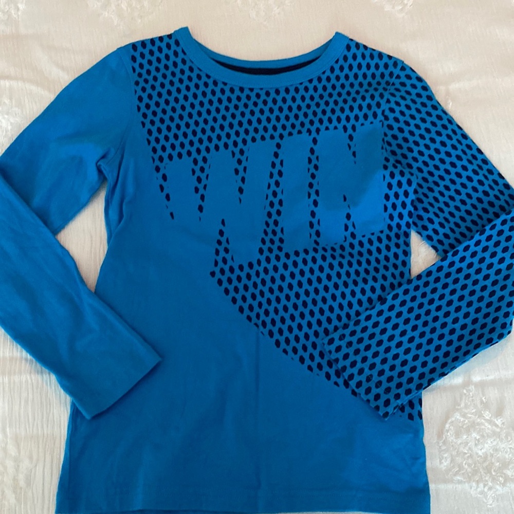 Carters Kid Size 8 Long Sleeve Blue Tshirt